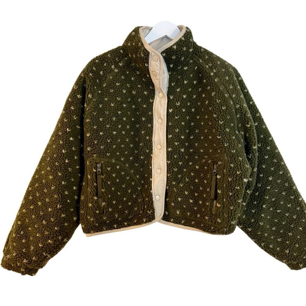 Blank NYC green printed Sherpa oversized jacket size M - Picture 10 of 10